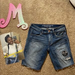 Women’s American Eagle Embroidered Patch Shorts
